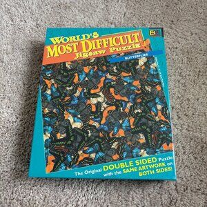 Worlds Most‎ Difficult Jigsaw Puzzle New Sealed Double-Sided Butterflies 529 Pc